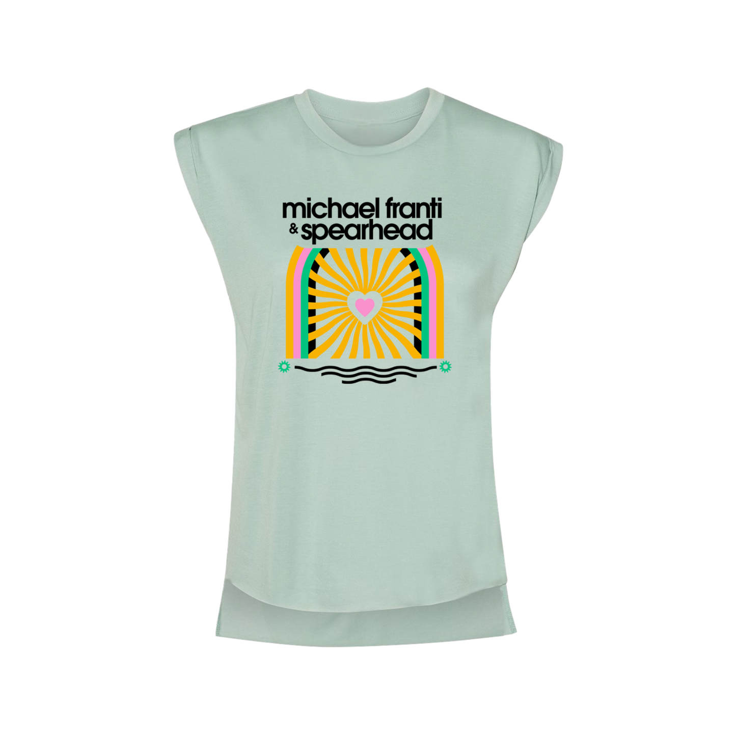 Heart Sunray Blue Ladies T-Shirt