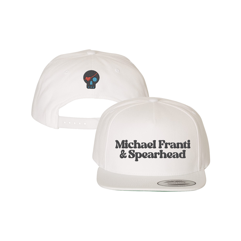 Michael Franti and Spearhead Skull White Snapback Hat.