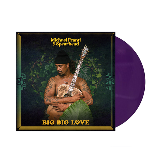 Album cover featuring a shirtless man holding a decorated guitar against a leafy background.