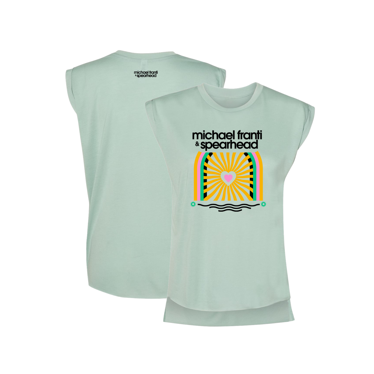 Heart Sunray Blue Ladies T-Shirt
