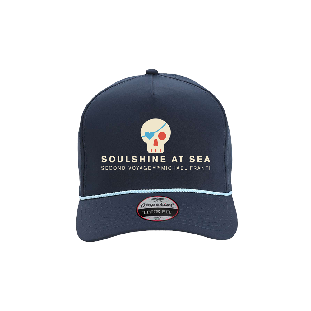 Michael Franti - Soulshine at Sea Skull Blue Navy Adjustable Hat.