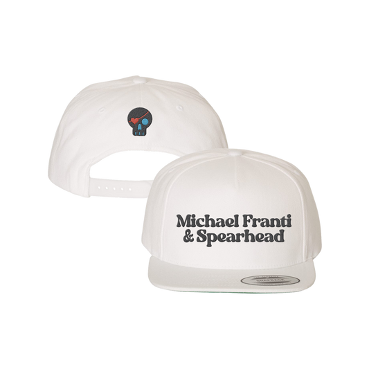 Michael Franti and Spearhead Skull White Snapback Hat.